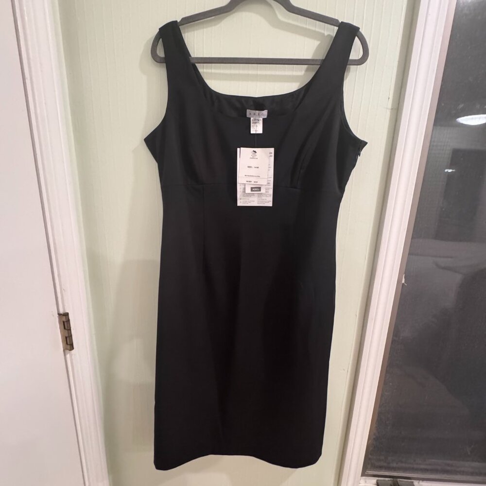 NWT ADEC2 by Philippe Adec Black Sleeveless Sheath Dress – Size 14